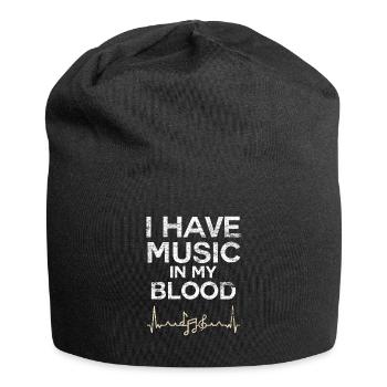 Rythme cardiaque musique - Bonnet en jersey - noir - Devant