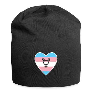 Transgender heart - Jersey Beanie - black - Front