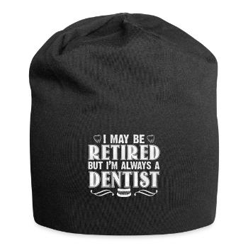 Zahnarzt Praxis Rentner Rente Geschenk - Jersey-Beanie - Schwarz - Vorne