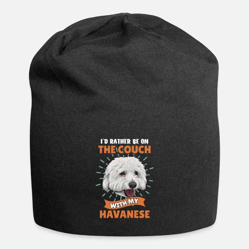 Havaneser Havanese - Jersey-Beanie - Schwarz