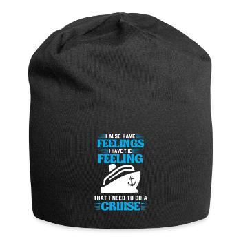 T-shirt de croisière J’ai aussi des sentiments - Bonnet en jersey - noir - Devant