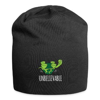 Tortue Tortue Incroyable tank sur le dos - Bonnet en jersey - noir - Devant