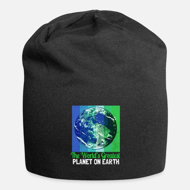 Tag der Erde - Jersey-Beanie - Schwarz