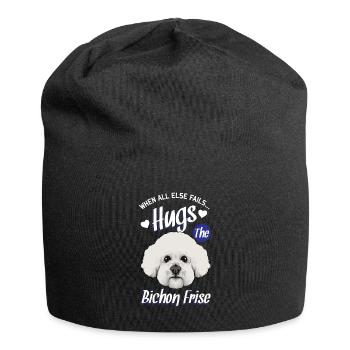 Bichon Frise - Bonnet en jersey - noir - Devant