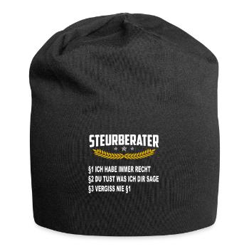 Steuerberater hat immer Recht lustig Geschenk - Jersey-Beanie - Schwarz - Vorne