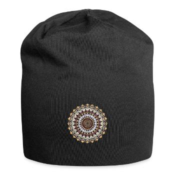 Mandala Floral Ornament Vintage Spring - Jersey-Beanie - Schwarz - Vorne