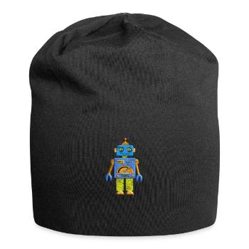 Hey Robot Robot Vintage - Jersey Beanie - black - Front