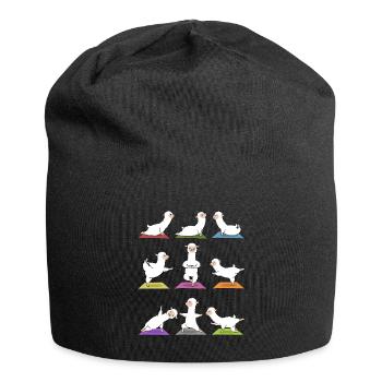 Yoga Alpaka Meditation Yogi Namaste Geschenk - Jersey-Beanie - Schwarz - Vorne