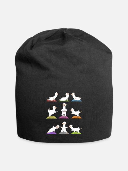 Yoga Alpaka Meditation Yogi Namaste Geschenk - Jersey-Beanie - Schwarz