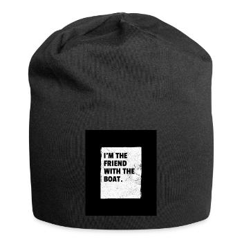 Funny Boat Pontoon Captain Owner Nautical design - Jersey Beanie - black - Front