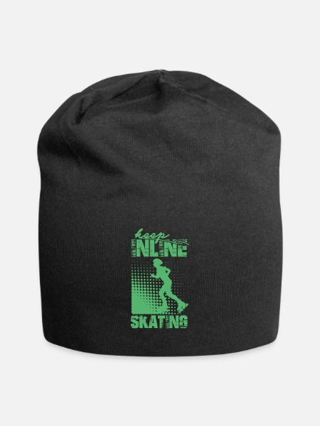 Sk8 Inline Skate Inliner Inline Skating Rollschuhe - Jersey-Beanie - Schwarz