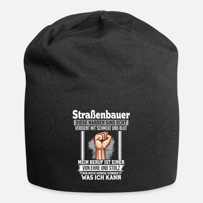 Ehre & Stolz Straßenbauer Baustelle - Jersey-Beanie - Schwarz
