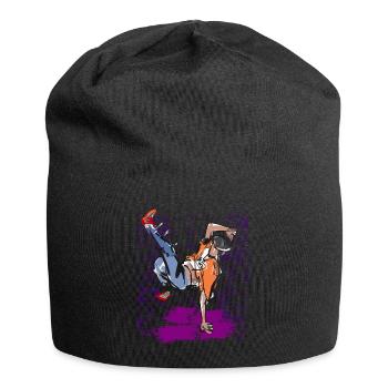 Breakdance HipHop musik Rhythmus - Jersey-Beanie - Schwarz - Vorne