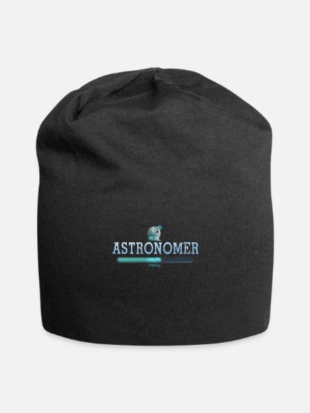 Astronomy planet astronomer - Jersey Beanie - black