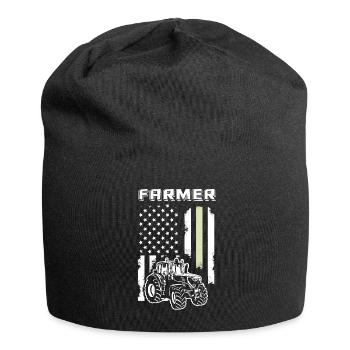 Farmer Landwirt Bauer Landwirtschaft - Jersey-Beanie - Schwarz - Vorne
