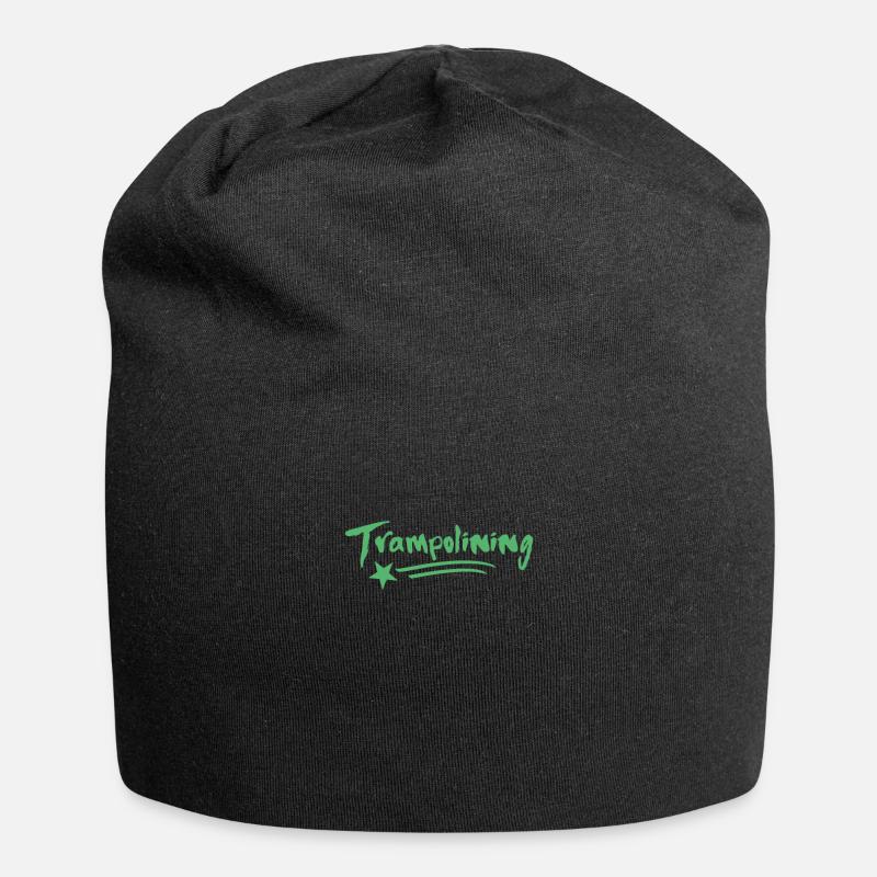 Trampolin Trampoliner Halle Springen Trampolins - Jersey-Beanie - Schwarz