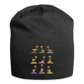 Yoga Giraffe Meditation Yogi Namaste Geschenk - Jersey-Beanie - Schwarz - Vorne