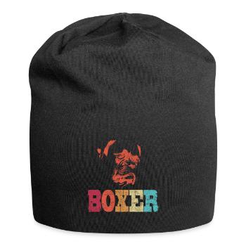 Cadeau d'animal familier chien boxeur - Bonnet en jersey - noir - Devant