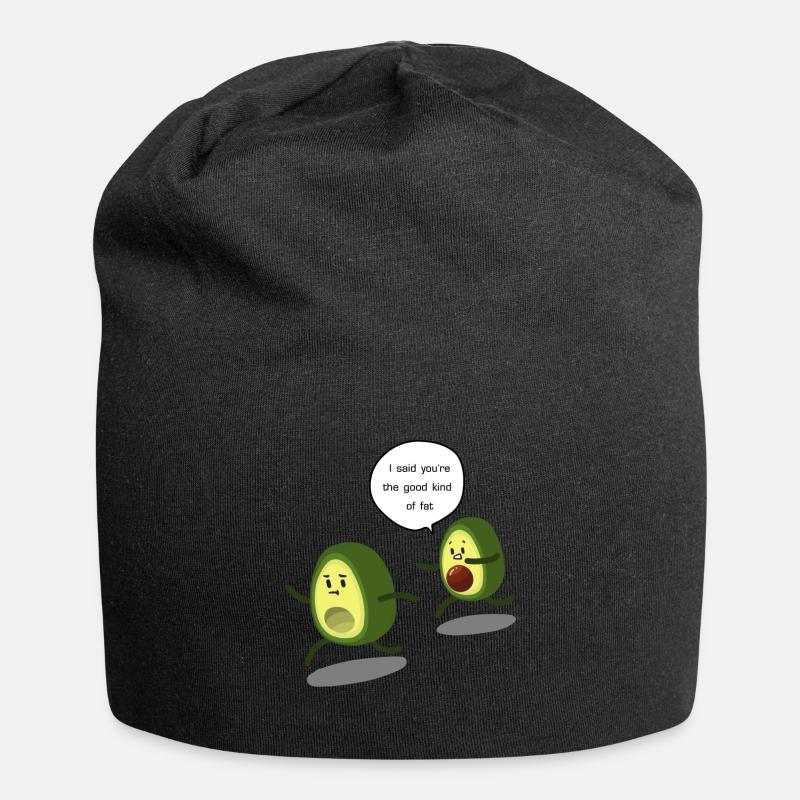 couple d'avocats drôle avec un dicton végétalien - Bonnet en jersey - noir