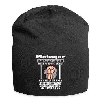Metzger Ehre Stolz Faust Beruf - Jersey-Beanie - Schwarz - Vorne