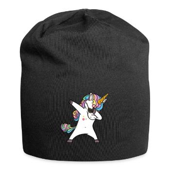 Tamponnage T-shirt Licorne Fille Licorne - Bonnet en jersey - noir - Devant