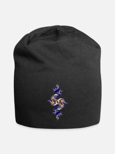 Julia Fraktal - Jersey-Beanie - Schwarz