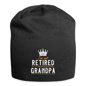 I'm Not Retired I'm A Professional Grandpa - Jersey Beanie - black - Front