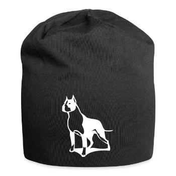 A pit bull that protects its territory - Jersey Beanie - black - Front