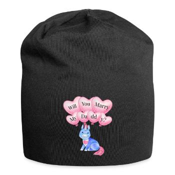Enfants veux-tu épouser la conception de mon papa - Mariage - Bonnet en jersey - noir - Devant
