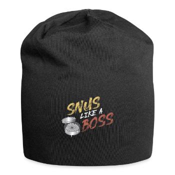 Snus like a boss tobacco gift Sweden Snuser - Jersey Beanie - black - Front