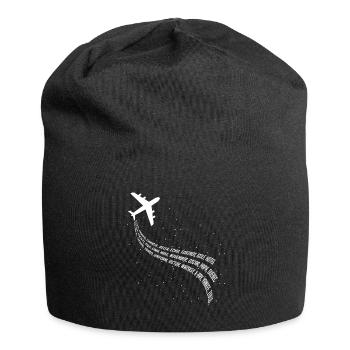Pilot Flugzeug Globus - Jersey-Beanie - Schwarz - Vorne