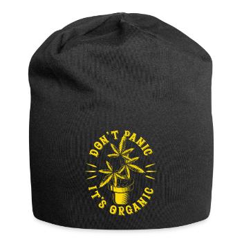 Don't panic it's organic - Jersey-Beanie - Schwarz - Vorne