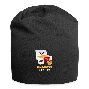 Nuggets Are Life Funny Chicken Nuggets Pun - Jersey Beanie - black - Front