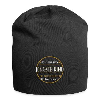 Youngest child nestlet family rules gift - Jersey Beanie - black - Front
