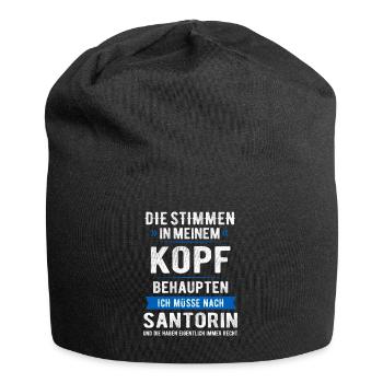 STIMMEN IM KOPF - SANTORIN - SANTORINI - T-SHIRT - Jersey-Beanie - Schwarz - Vorne