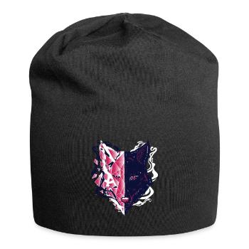 Chemise tête de loup - Bonnet en jersey - noir - Devant