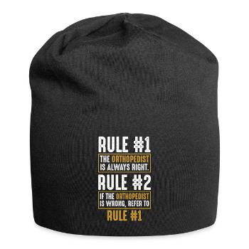 Orthopäde Fehler - Jersey-Beanie - Schwarz - Vorne