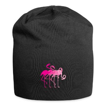 Flamingo Flamingos - Jersey Beanie - black - Front