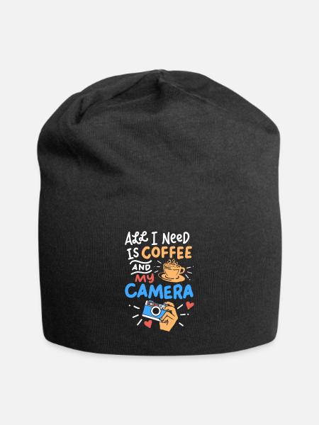 Photographie - Bonnet en jersey - noir