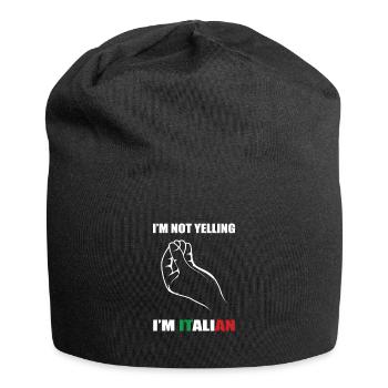 Je suis Italien Je Cris Pas cadeau - Bonnet en jersey - noir - Devant