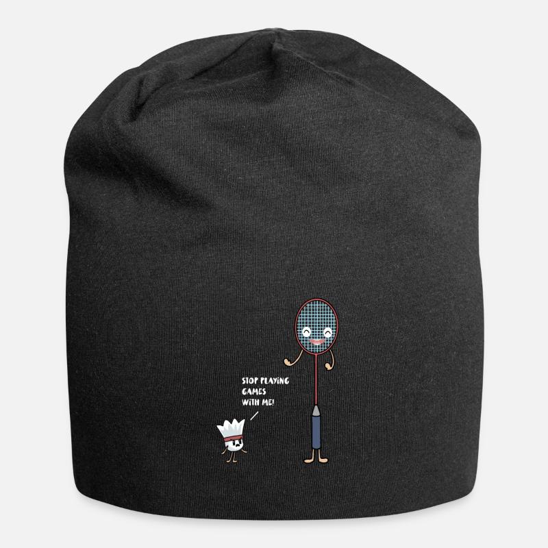 Badminton Schäger vs Ball Stop playing Games ! - Bonnet en jersey - noir