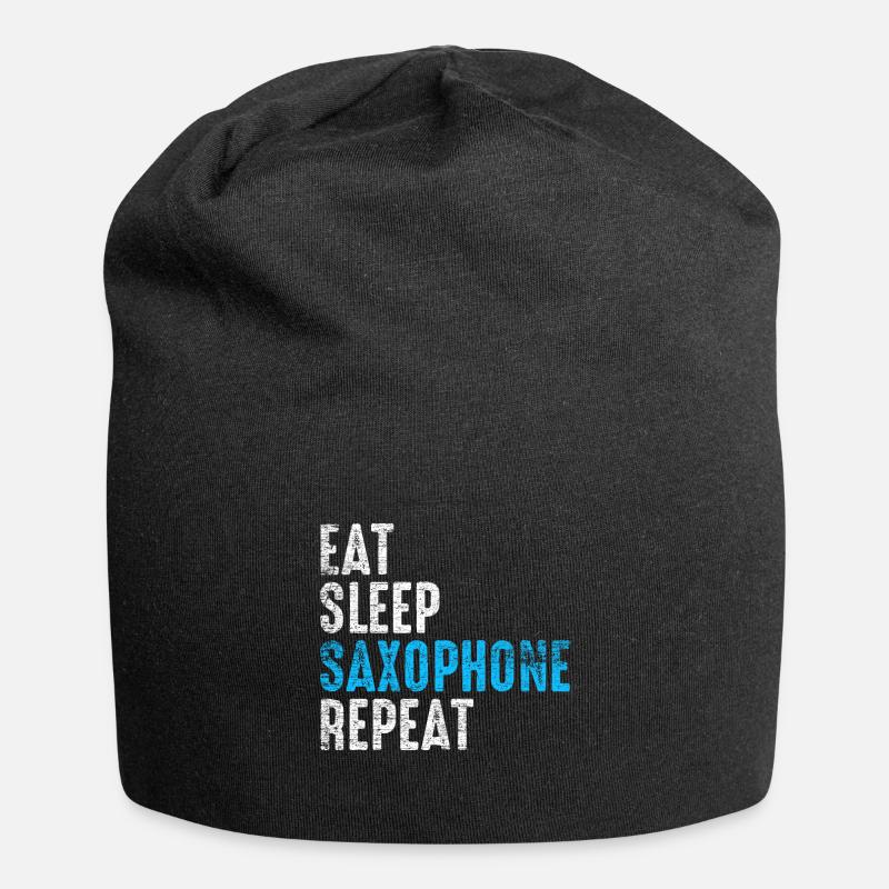 saxophone - Bonnet en jersey - noir