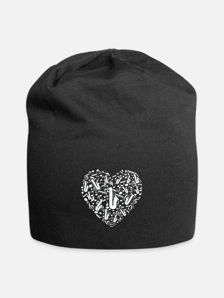 saxophone - Bonnet en jersey - noir