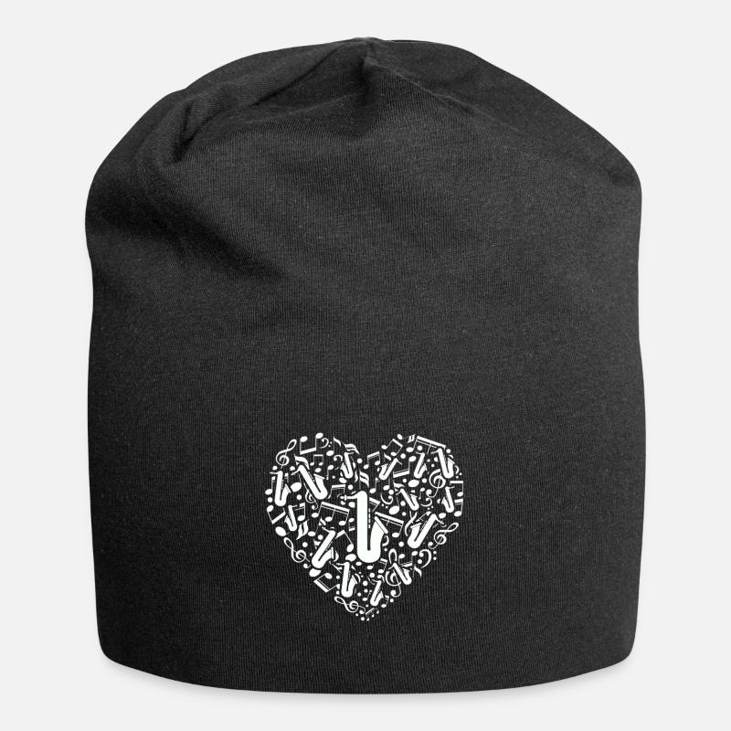 Saxophon - Jersey-Beanie - Schwarz