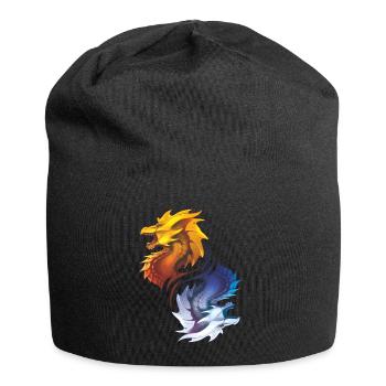 Drache Drachen Fantasy Geschenk Monster Kreatur - Jersey-Beanie - Schwarz - Vorne