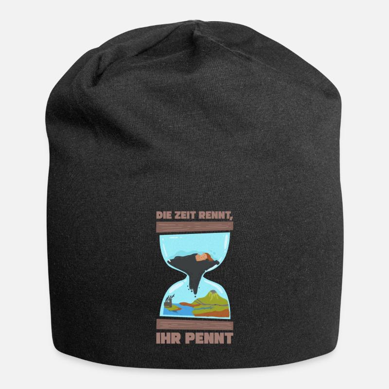 Klimawandel Umweltschutz Naturschutz Geschenk - Jersey-Beanie - Schwarz