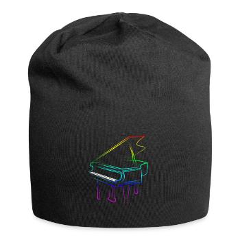 Piano - Jersey-Beanie - Schwarz - Vorne