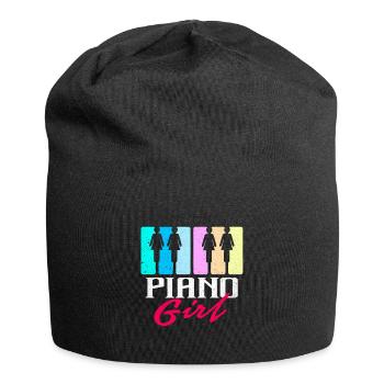 Piano - Jersey-Beanie - Schwarz - Vorne