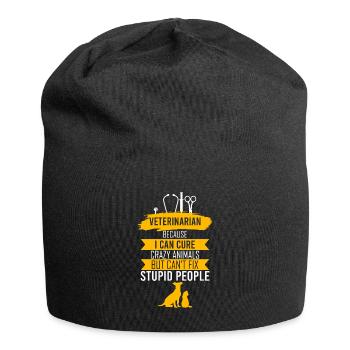 Tierarzt Menschen - Jersey-Beanie - Schwarz - Vorne