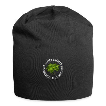 Garten Kräuter Liebe - Jersey-Beanie - Schwarz - Vorne